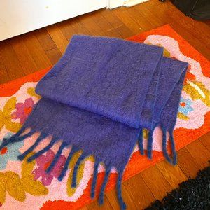 ASOS Fuzzy Purple Scarf with Fringe